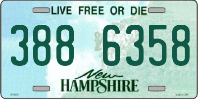 NH license plate 3886358