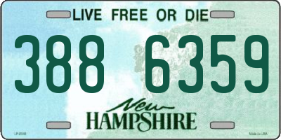 NH license plate 3886359