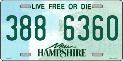 NH license plate 3886360
