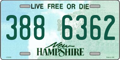 NH license plate 3886362