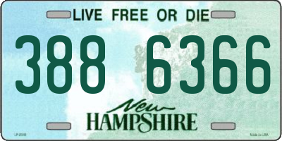 NH license plate 3886366