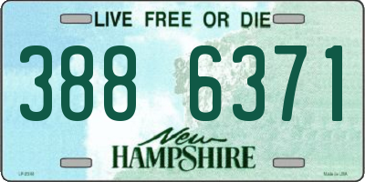 NH license plate 3886371