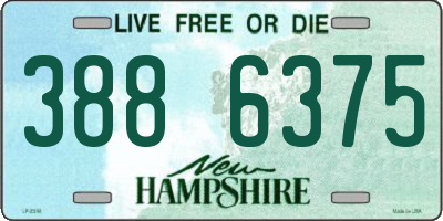 NH license plate 3886375