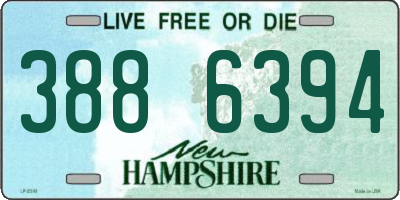 NH license plate 3886394
