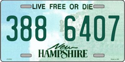 NH license plate 3886407