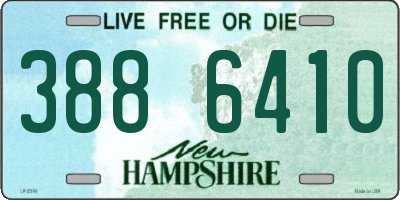 NH license plate 3886410