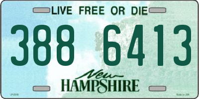 NH license plate 3886413