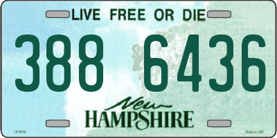 NH license plate 3886436