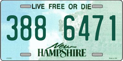 NH license plate 3886471