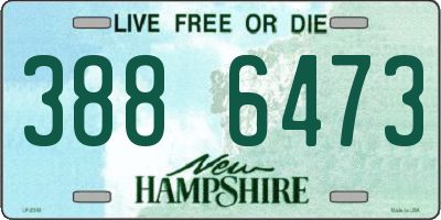 NH license plate 3886473