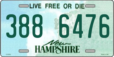 NH license plate 3886476