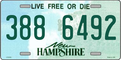 NH license plate 3886492