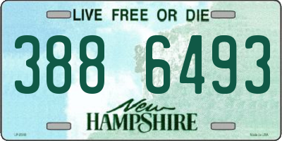 NH license plate 3886493