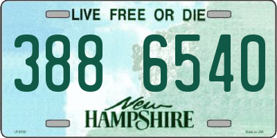 NH license plate 3886540