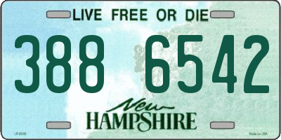 NH license plate 3886542