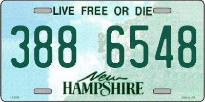 NH license plate 3886548