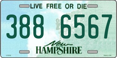 NH license plate 3886567