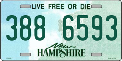 NH license plate 3886593