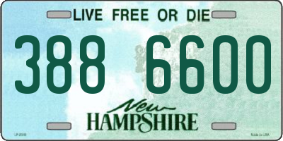 NH license plate 3886600