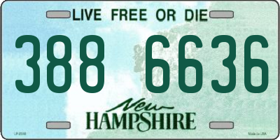 NH license plate 3886636
