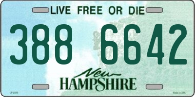 NH license plate 3886642