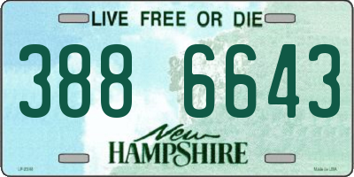 NH license plate 3886643