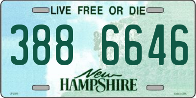 NH license plate 3886646