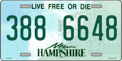 NH license plate 3886648