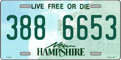 NH license plate 3886653