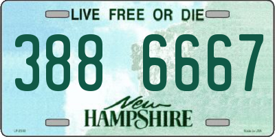 NH license plate 3886667