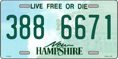 NH license plate 3886671