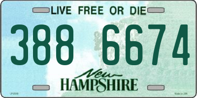 NH license plate 3886674