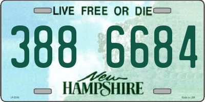 NH license plate 3886684