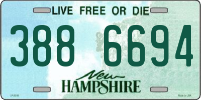 NH license plate 3886694