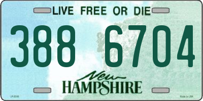 NH license plate 3886704