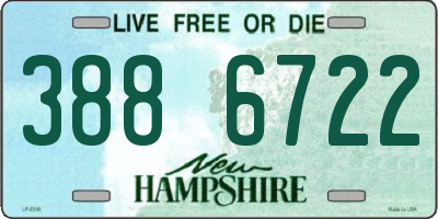 NH license plate 3886722