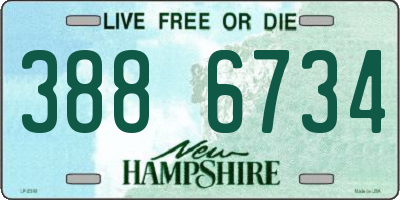NH license plate 3886734