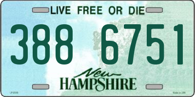 NH license plate 3886751