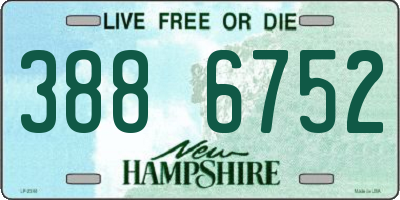 NH license plate 3886752