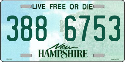 NH license plate 3886753