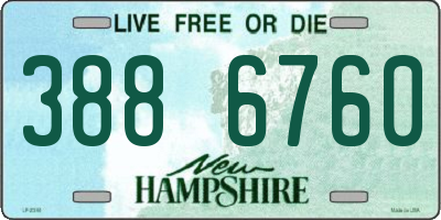 NH license plate 3886760