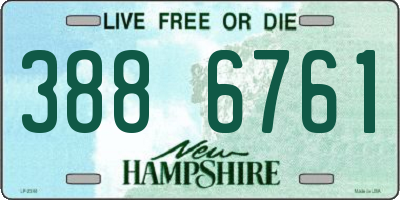 NH license plate 3886761