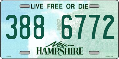 NH license plate 3886772