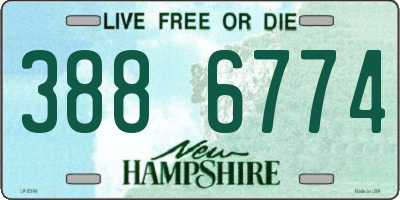 NH license plate 3886774