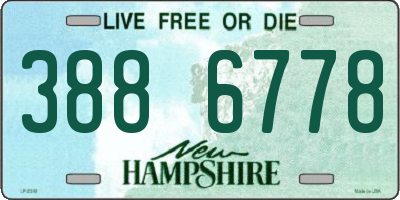 NH license plate 3886778