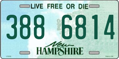NH license plate 3886814
