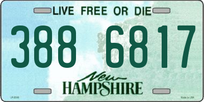 NH license plate 3886817