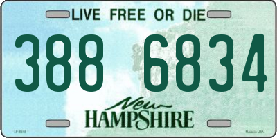 NH license plate 3886834