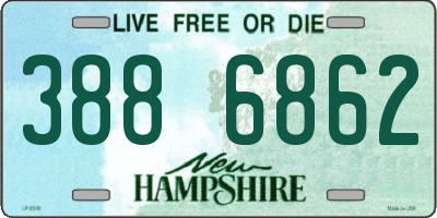 NH license plate 3886862