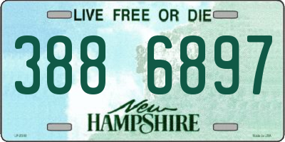 NH license plate 3886897